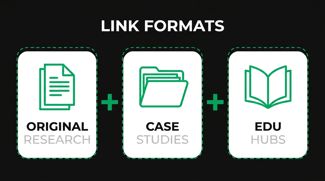 Content formats that earn backlinks for AM brands — research, case studies, education hubs