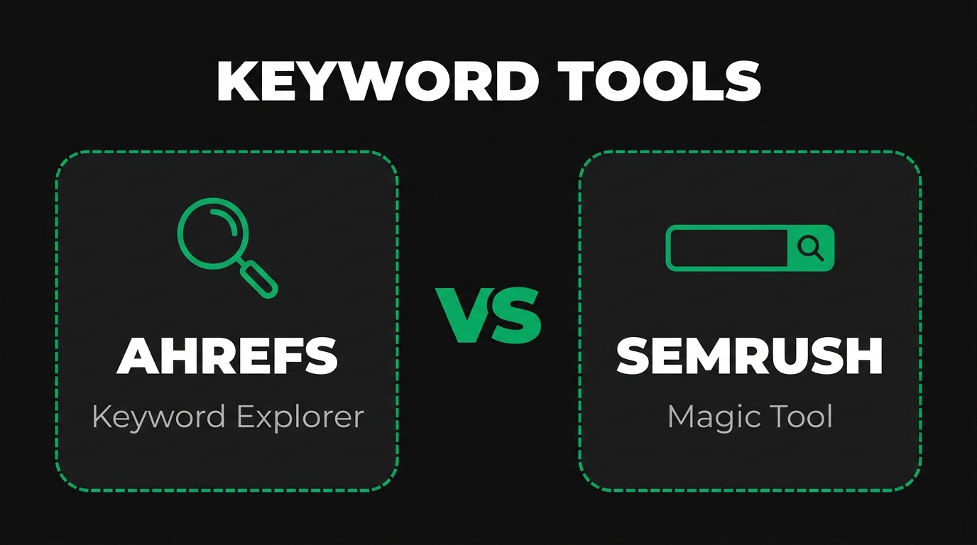Ahrefs vs Semrush keyword research comparison for manufacturing SEO